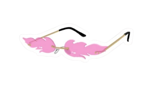 Flame Glasses Sticker