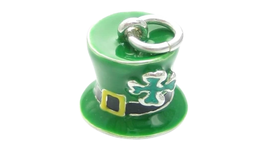Irish Lucky Hat Charm - 925 Sterling Silver