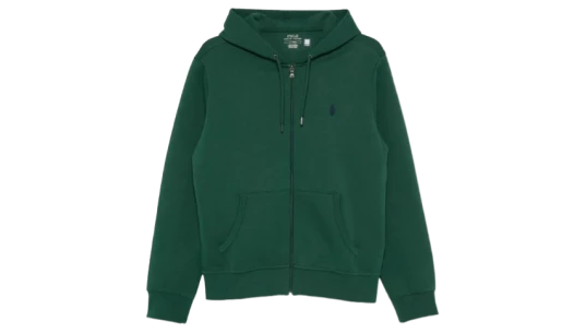 Logo Zip-Up Hoodie - Forest Green