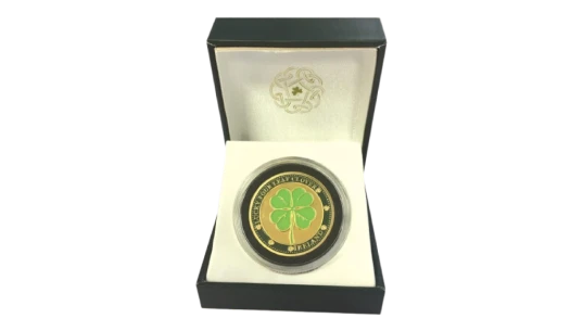 Celtic Four Leaf Clover Lucky Coin