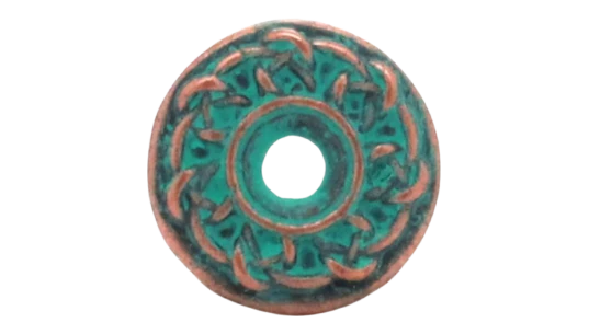 Celtic Bezel Concho In Copper Patina