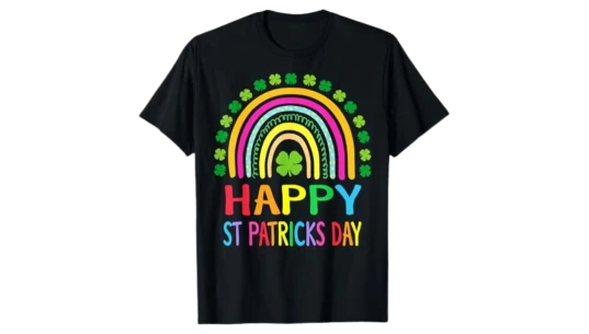 Happy St. Patrick’s Day T-Shirt - Black/Multicolor