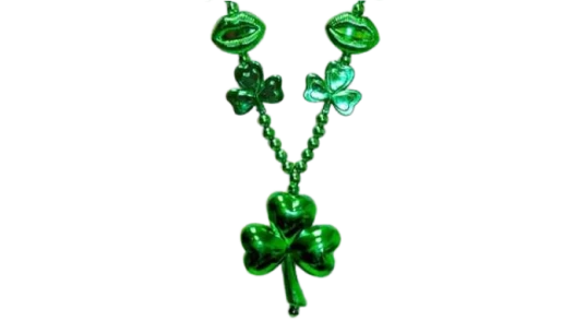 Shamrock & Beer Mug Bead With Clover Medallion - Green