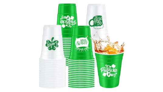 St. Patrick's Day Plastic Cups 30 Pcs