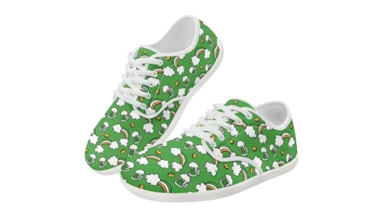 St. Patrick's Day Shoes - White/Green/Yellow