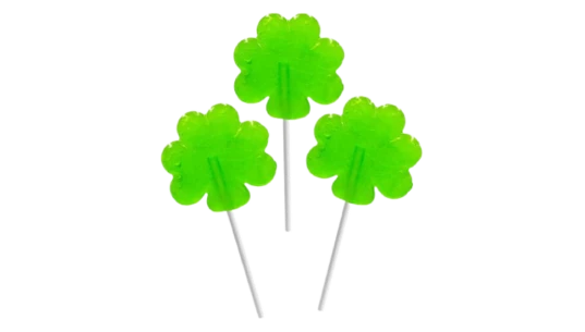 St. Patrick's Day 50 Green Shamrock Lollipops