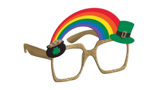 Pot of Gold & Rainbow St. Patrick's Day Sunglasses