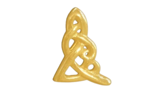 Failte Celtic Symbol Lapel Pin - Gold