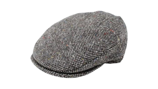 Traditional Irish Tweed Wool Vintage Cap - Grey