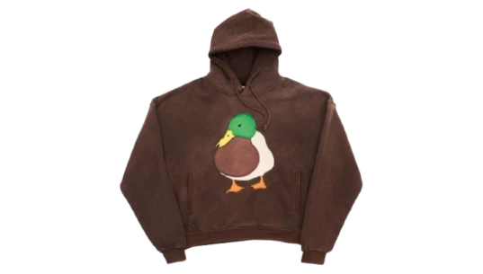 Duck Appliqué Hoodie - Brown
