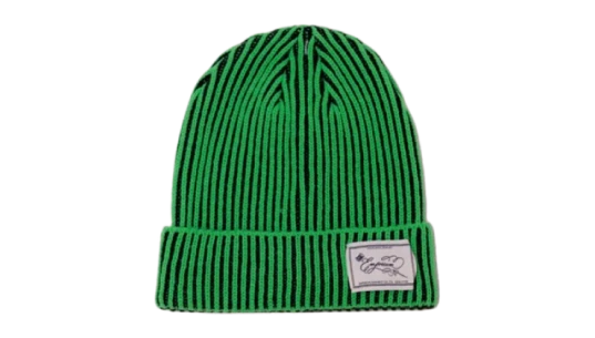 Fisherman Beanie - Black/Green