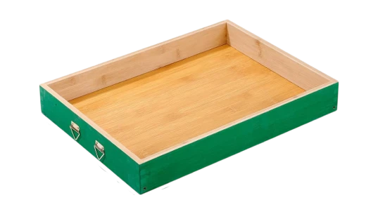 St. Patrick’s Day Wooden Snack Trays With Strap - Green/Black