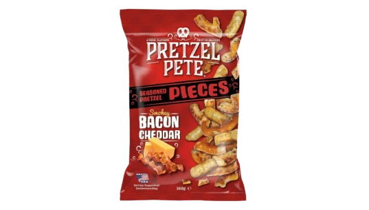 Pretzel Pieces Smokey Bacon Cheddar 160g Pack Of 8