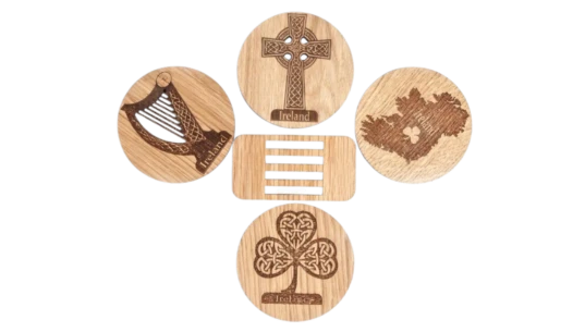Oak Drink Coasters Set Of 4