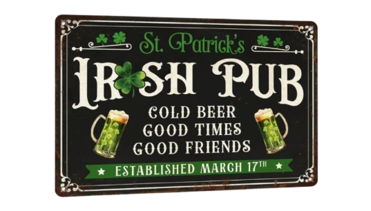 St.Partrick's Irish Pub Metal Tin Sign