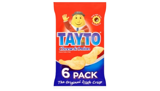 Tayto Cheese & Onion Chips 25g 6 Pack