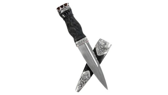 Tay Sterling Silver Stone Top Sgian Dubh