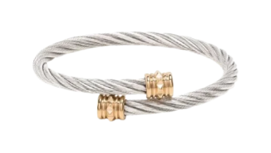 Celtic Clous Bangle - Silver-Tone