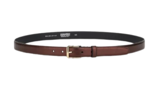 Leather Belt - Brown/Bronze