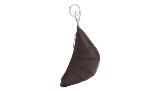 Mini Croissant Keyring - Chocolate Brown