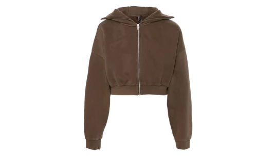 Cropped Hoodie - Chocolate Brown