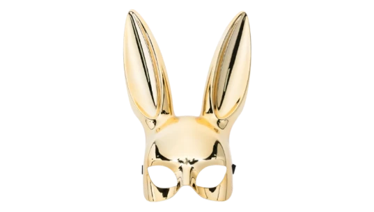 Mirror Bunny Mask - Gold-Tone