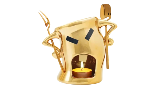 Fondue Mug & Chocolate Melting Cup - Gold