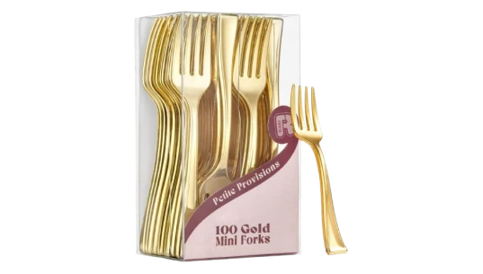 Dessert Forks 100 Pack - Gold