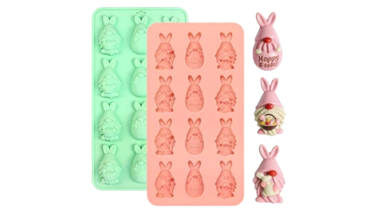 Easter Chocolate Bunny Silicone Molds Set Of 2