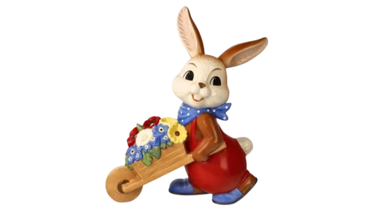 Beautiful Spring Porcelain Easter Bunny Figurine