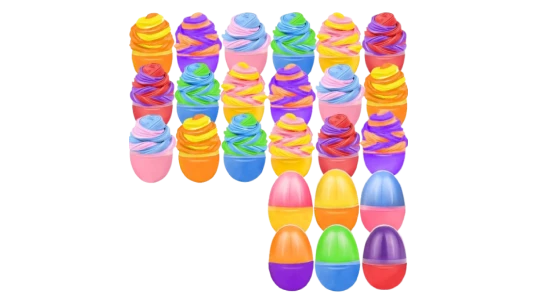 Prefilled Easter Eggs with Butter Slime Set Of 24