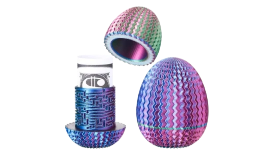 Easter Egg Puzzle Box Set Of 6 - Multicolor
