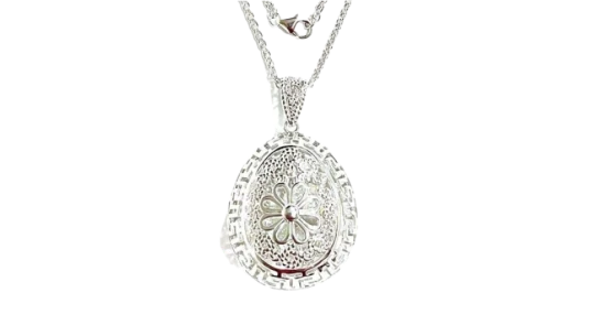 Egg Diamond Pendant Necklace