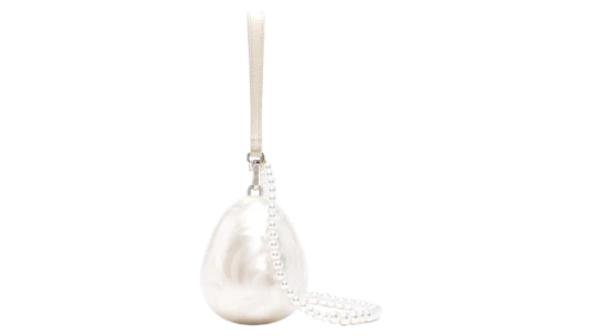 Micro Egg Perspex Shoulder Bag - White