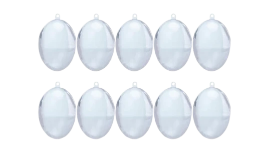 Fillable Easter Eggs Pack Of 10 - Clear