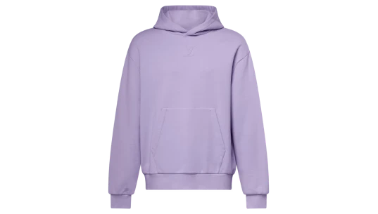 Embossed Signature Cotton Hoodie - Pastel Lilac