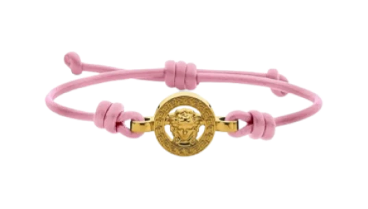 Medusa '95 Leather Bracelet - Pink
