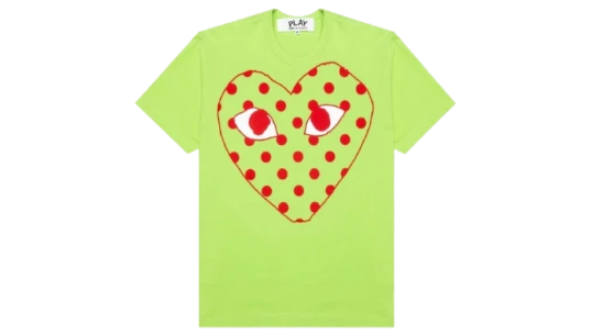 Play Pastelle Polka Dot Red Heart T-Shirt - Green