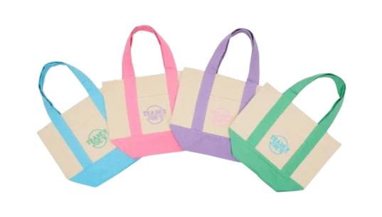 Mini Canvas Tote Bag (Set of 4) - Pastel