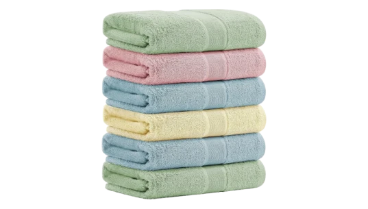 Viscose Ultra Soft Towels Set Of 6 - Pastel Multicolor