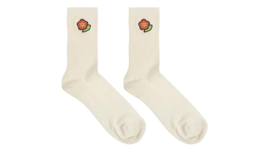 Boke Flower Socks - White