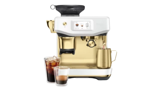 The Barista Touch Impress Coffee Machine - Sea Salt White Brass