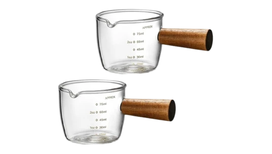 Single Spout Espresso Coffee Shot Glass 75ml Set Of 2