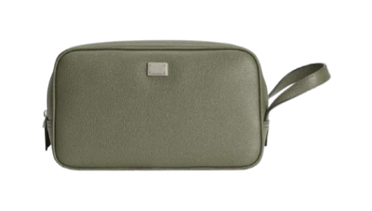 Logo-Plaque Clutch Bag - Dark Green