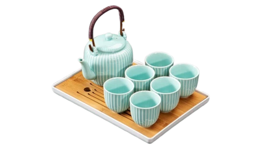 Japanese Tea Set - Cyan Blue