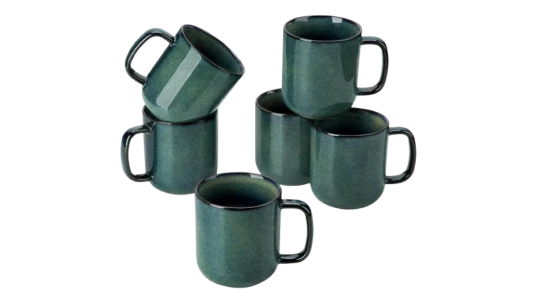 Coffee Mugs Set Of 6 - Green