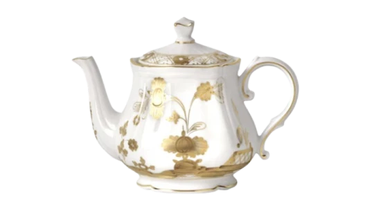 Oriente Italiano Aurum Teapot - White/Gold