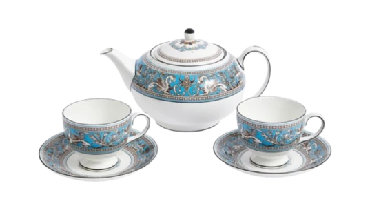 Florentine Turquoise 3 Piece Tea Set