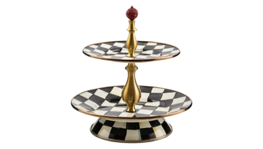 Enamel Courtly Check 2-Tier Cake Stand (27cm)