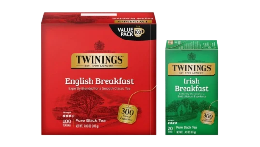 Twinings English & Irish Breakfast Tea Bags 20 & 100 Count Pack Of 6